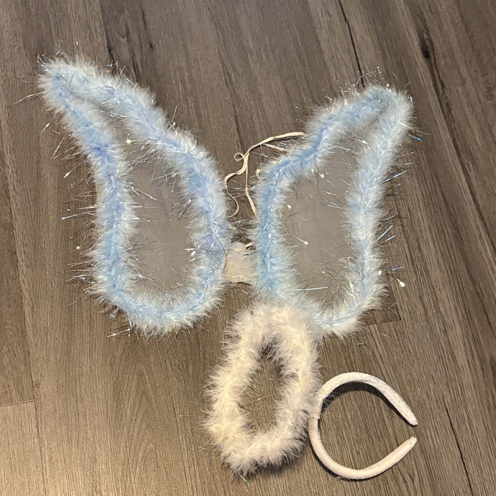 Blue and White Angel Wings Costume Set